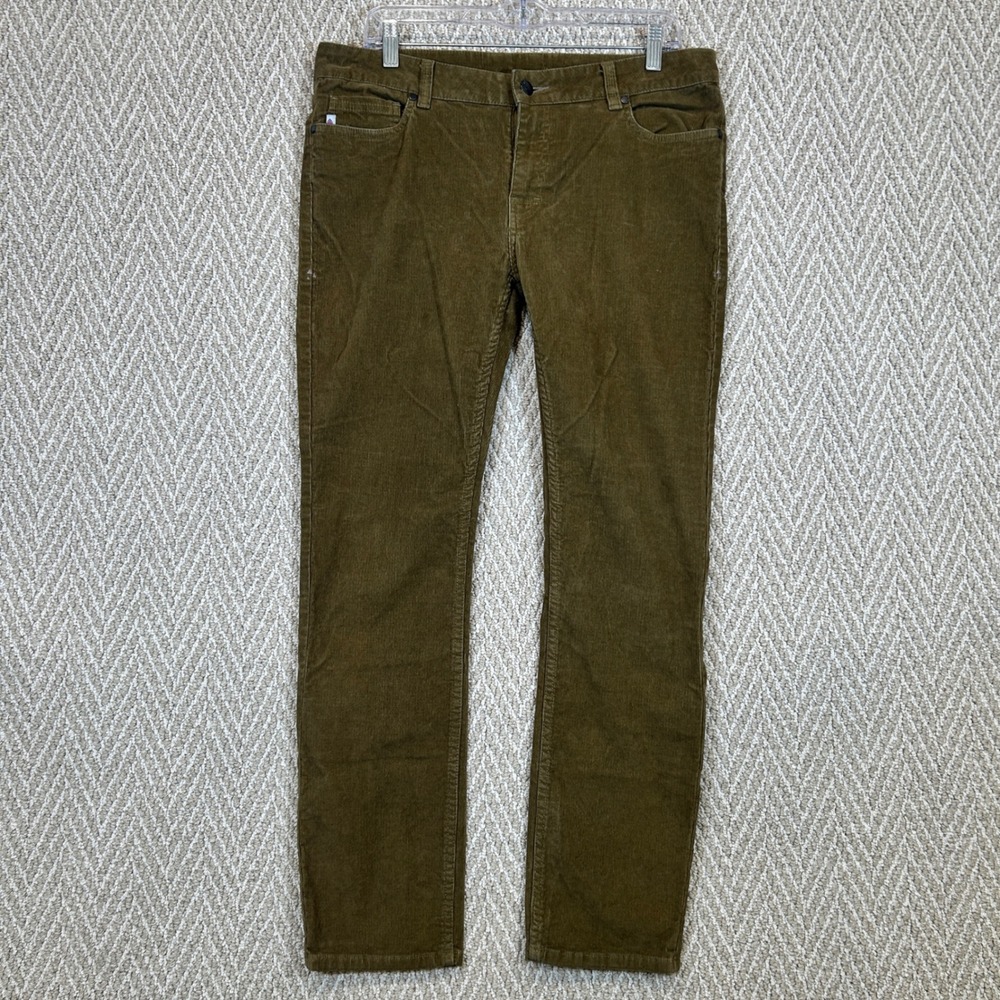 Stio Pants Womens 12 Brown Corduroy Rivet Straight Leg Outdoor Hiking Gorp
